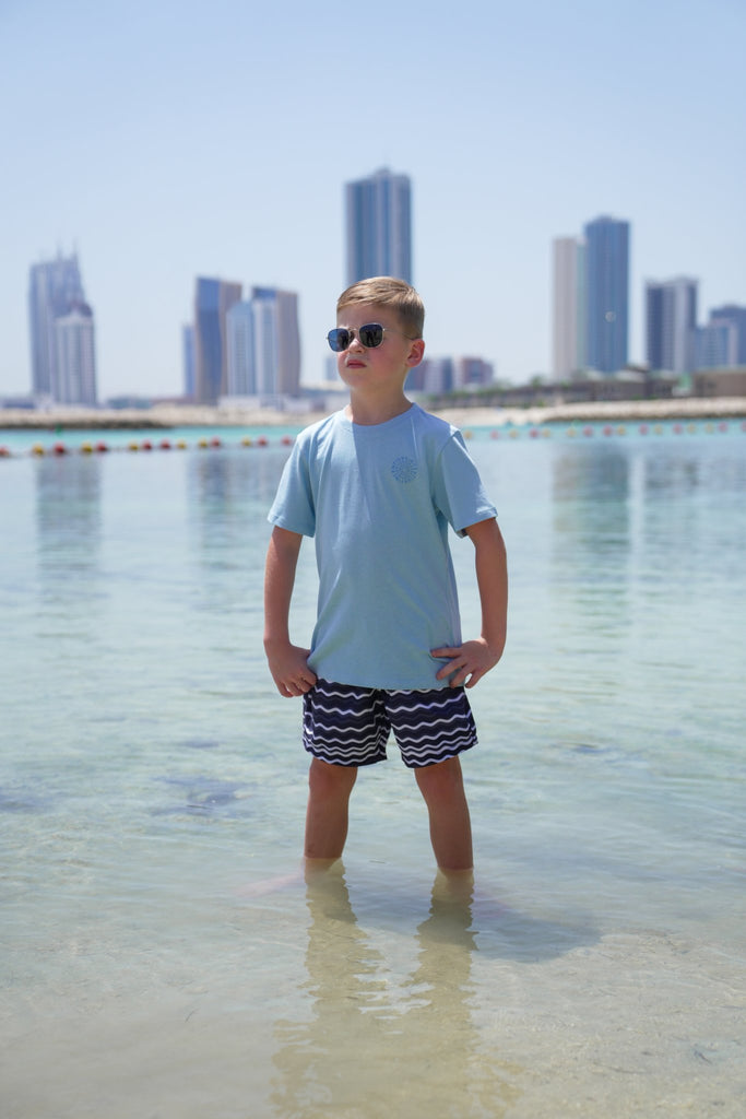 Boy's Luxe Resort Spoke V2 T - Shirt - Light Blue - Vincentius