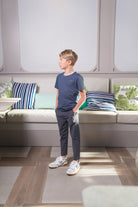 Boys Luxury Pique Logo T-Shirt - Air Force - Vincentius