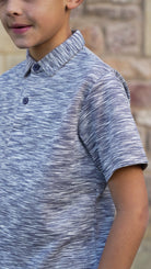 Boys Navy Space Dye Polo V2 - Vincentius