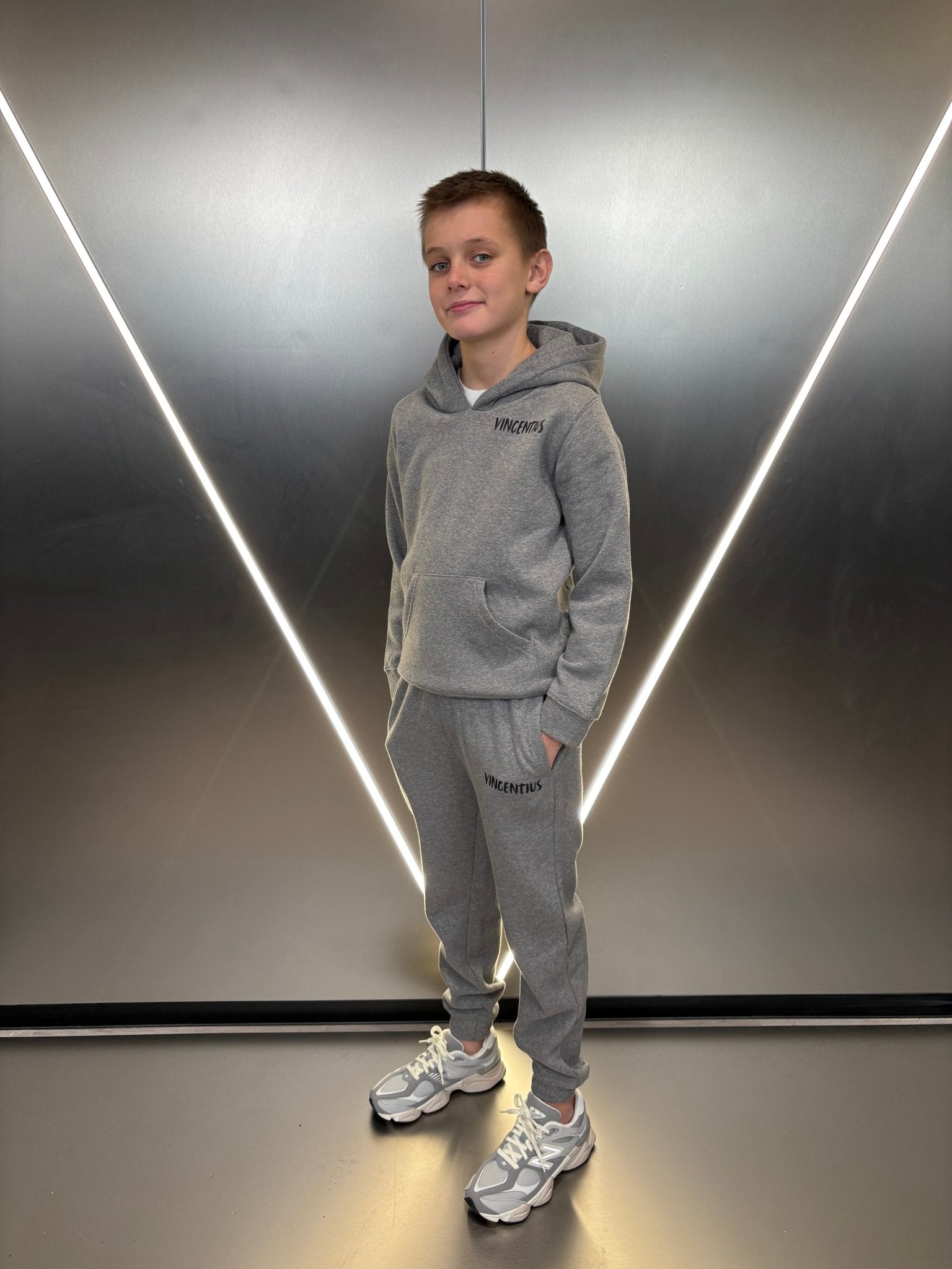 Boy's Paintbrush Tracksuit - Grey - Vincentius