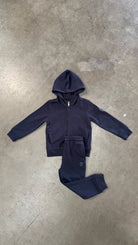 Boys Pique Zip Through Tracksuit - Navy - Vincentius