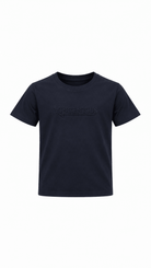 Boy's Serif Embossed T-Shirt - Navy - Vincentius