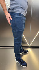 Classic Edition Tailored Fit Jean - Mid Blue/White - Vincentius