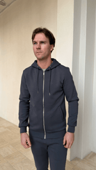 Commuter Zip Through Hoodie - Graphite - Vincentius