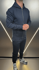 Full Zip Silicone Badge Every Day Tracksuit - Navy - Vincentius