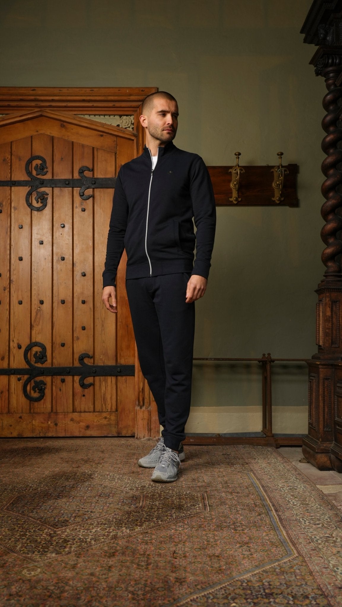 Loopback Zip Through Jacket - Navy - Vincentius