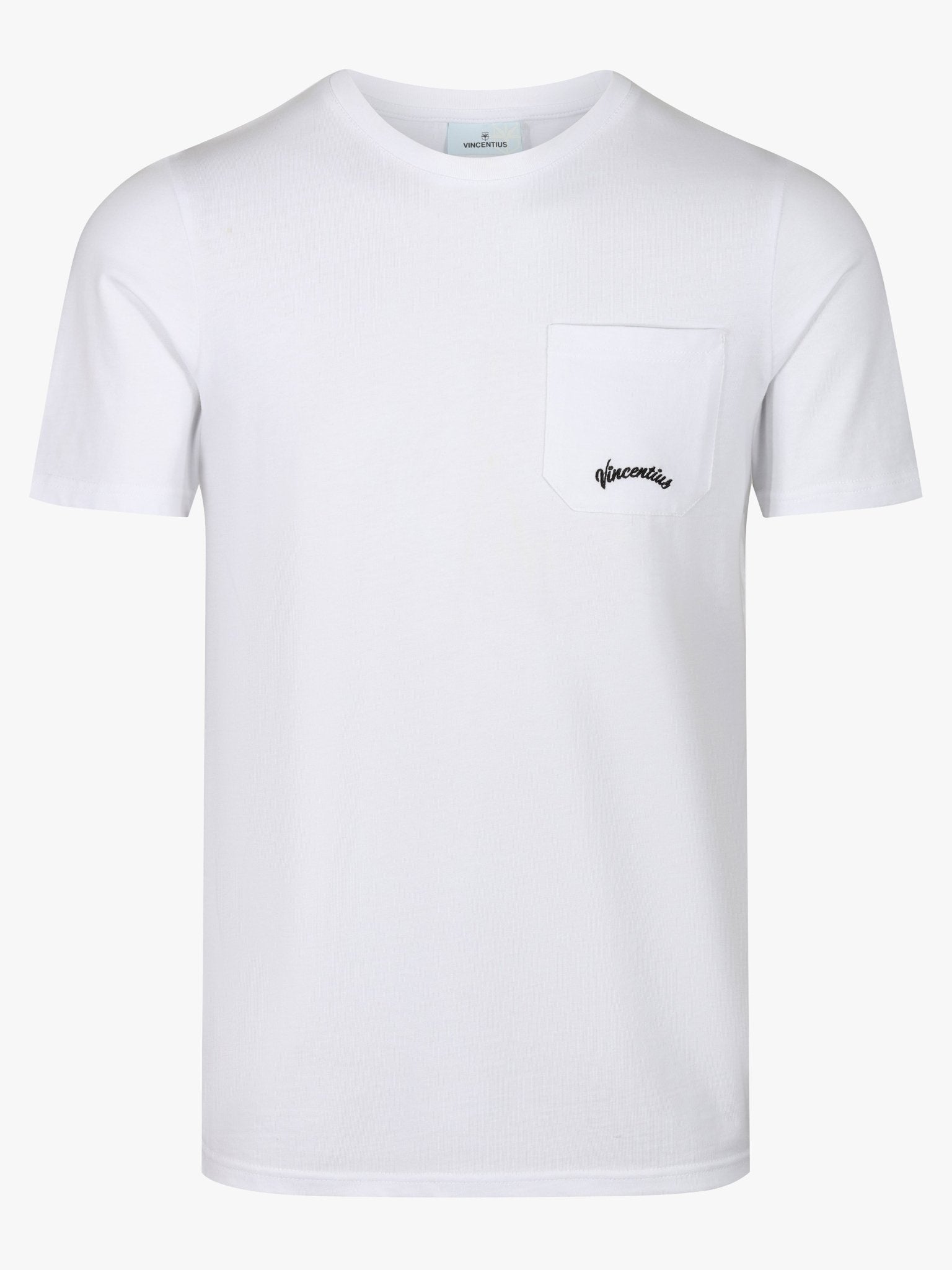 Luxe Resort Pocket Embroidery T-Shirt - White - Vincentius