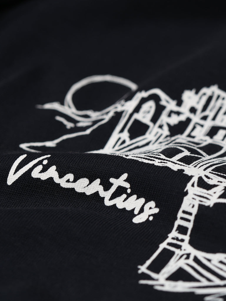 Luxe Resort Santorini T-Shirt - Navy - Vincentius