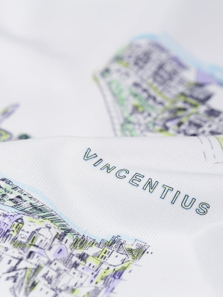 Luxe Resort Water Colour T-Shirt - White - Vincentius