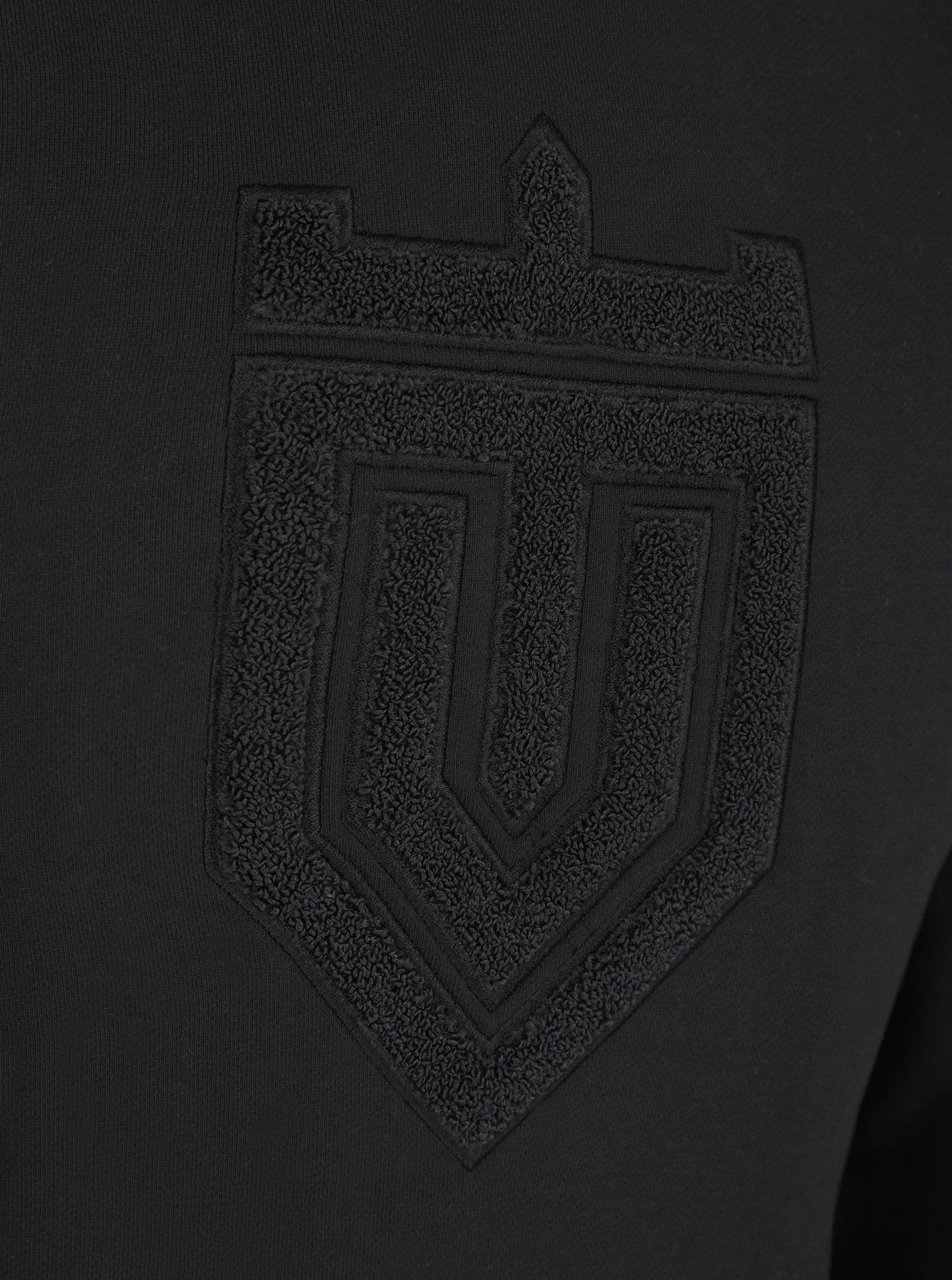 Luxury Boucle Shield Hoodie - Black - Vincentius