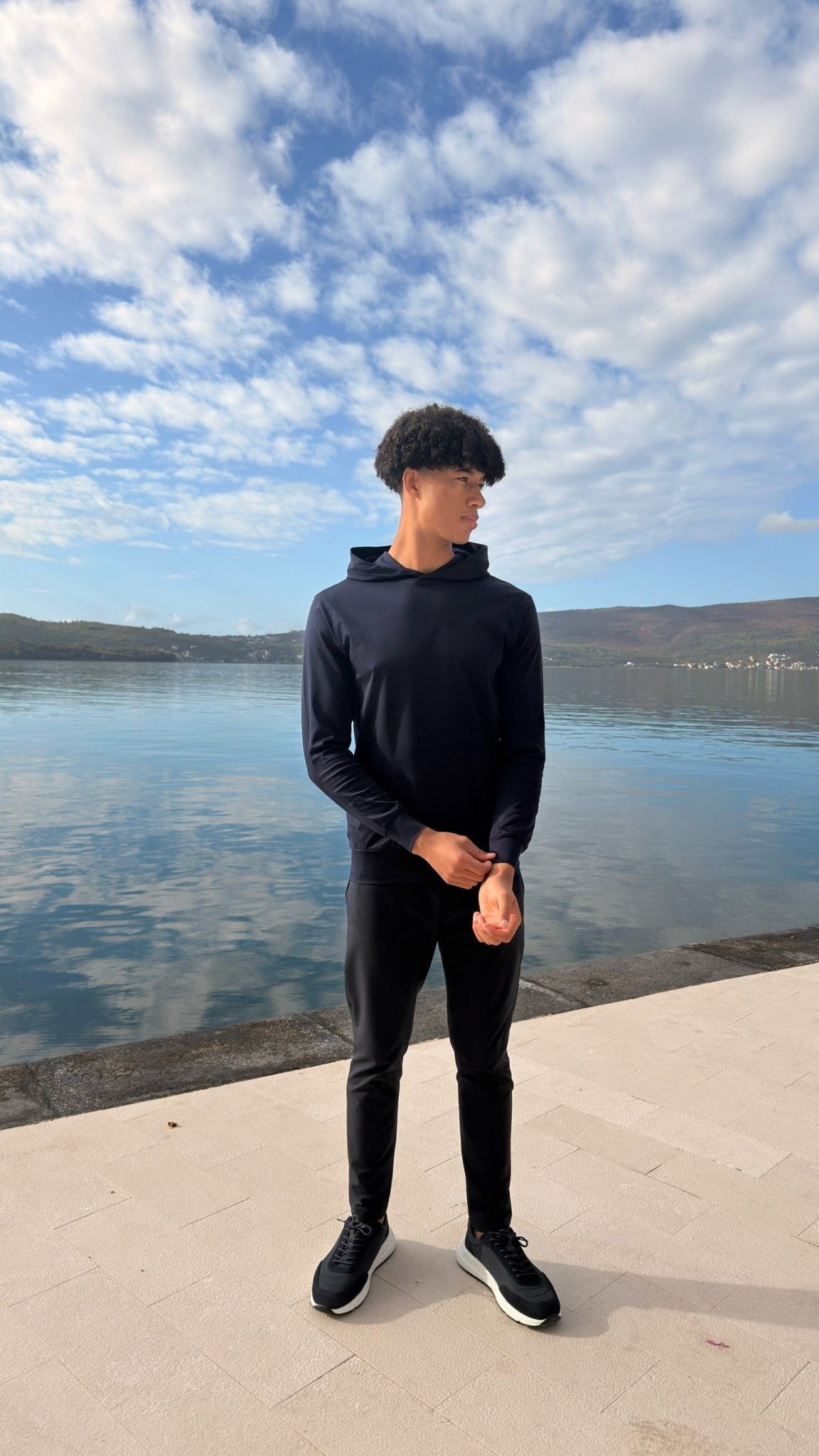 Luxury Mercerised Hoodie - Navy - Vincentius