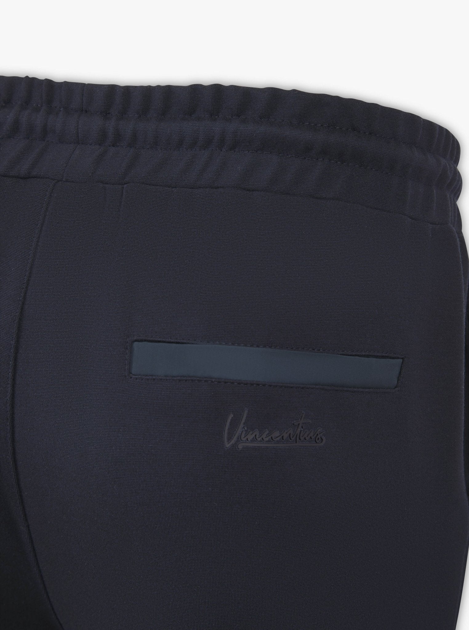 Luxury Nylon Panel Logo Jogger - Navy - Vincentius