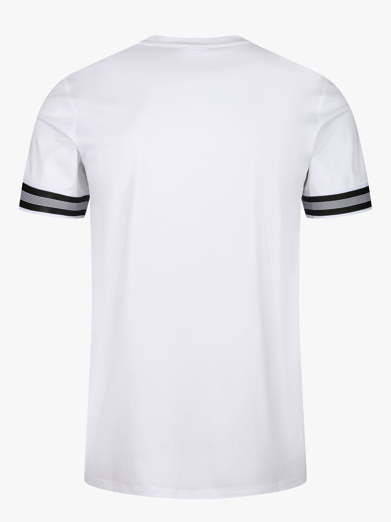 Luxury Ribbed Cuff T-Shirt - White - Vincentius