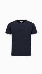 Luxury Serif Embossed T-Shirt - Navy - Vincentius