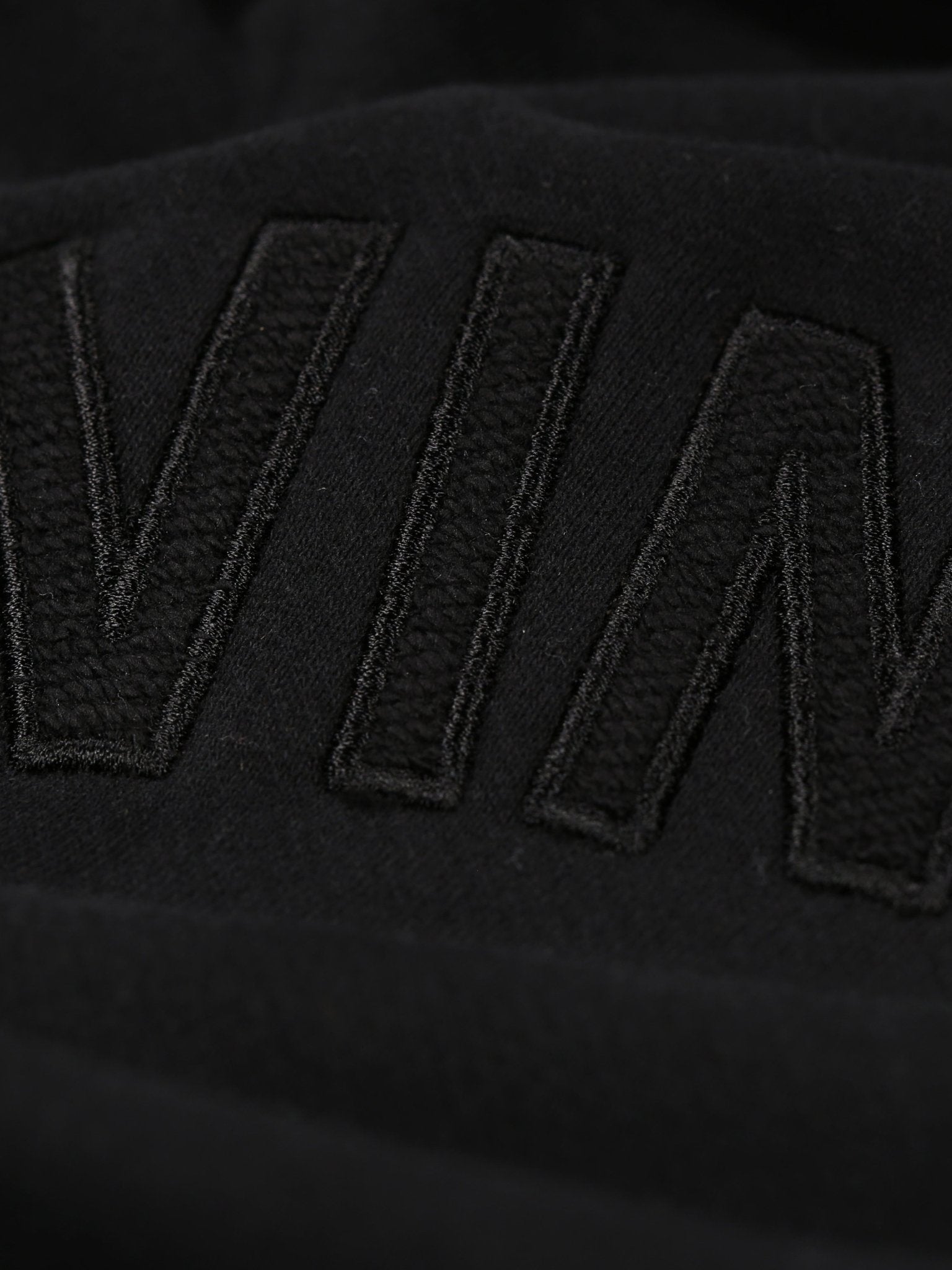 Luxury Tonal Applique Hoodie - Black - Vincentius