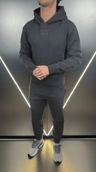 Tonal Badge Every Day Tracksuit - Charcoal - Vincentius