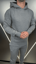 Tonal Badge Every Day Tracksuit - Grey Marl - Vincentius