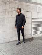 Transitional Mock Neck Jacket - Navy - Vincentius