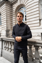 Transitional Mock Neck Jacket - Navy - Vincentius