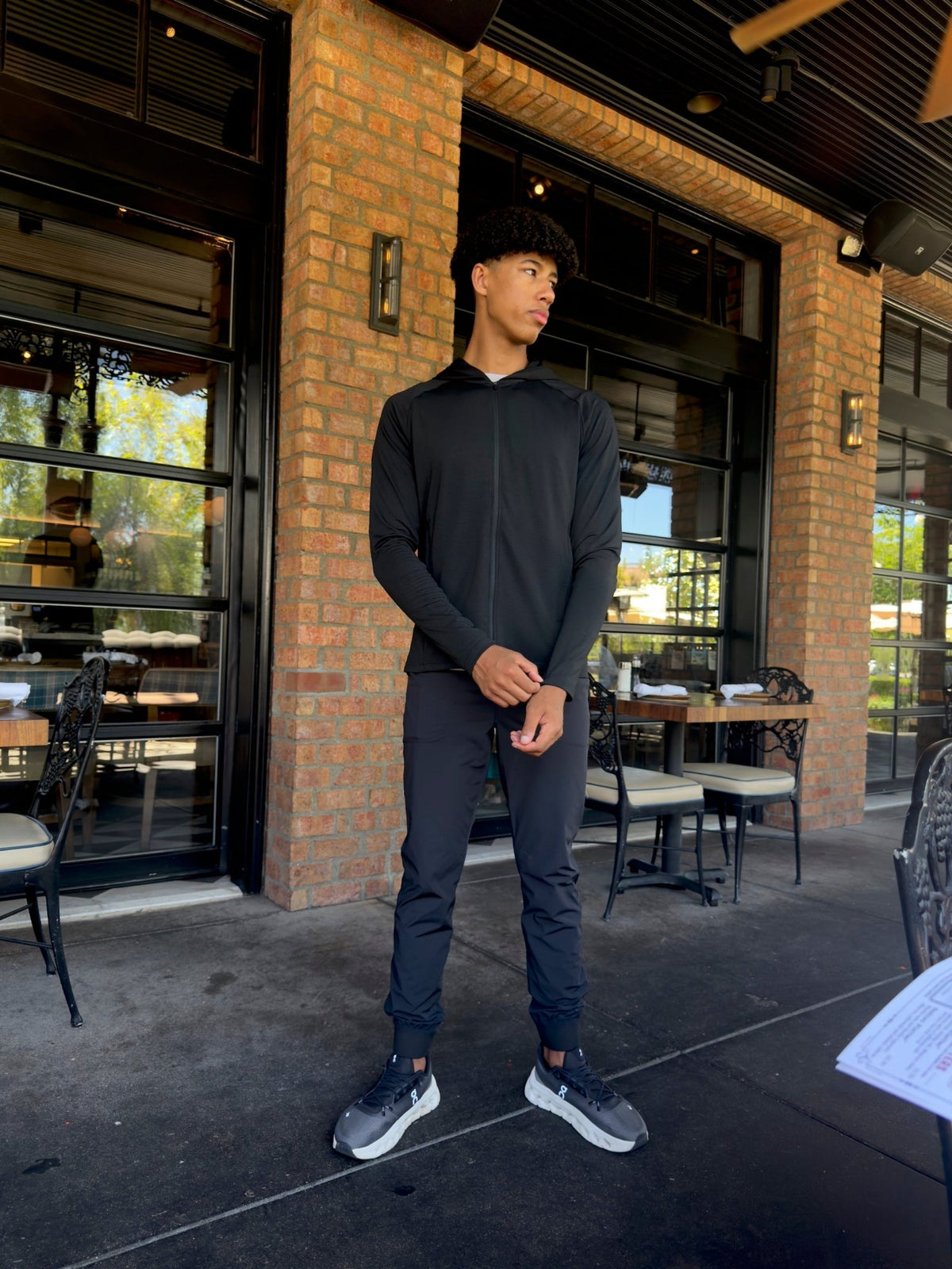 Transitional Performance Full Zip Hoodie - Black - Vincentius