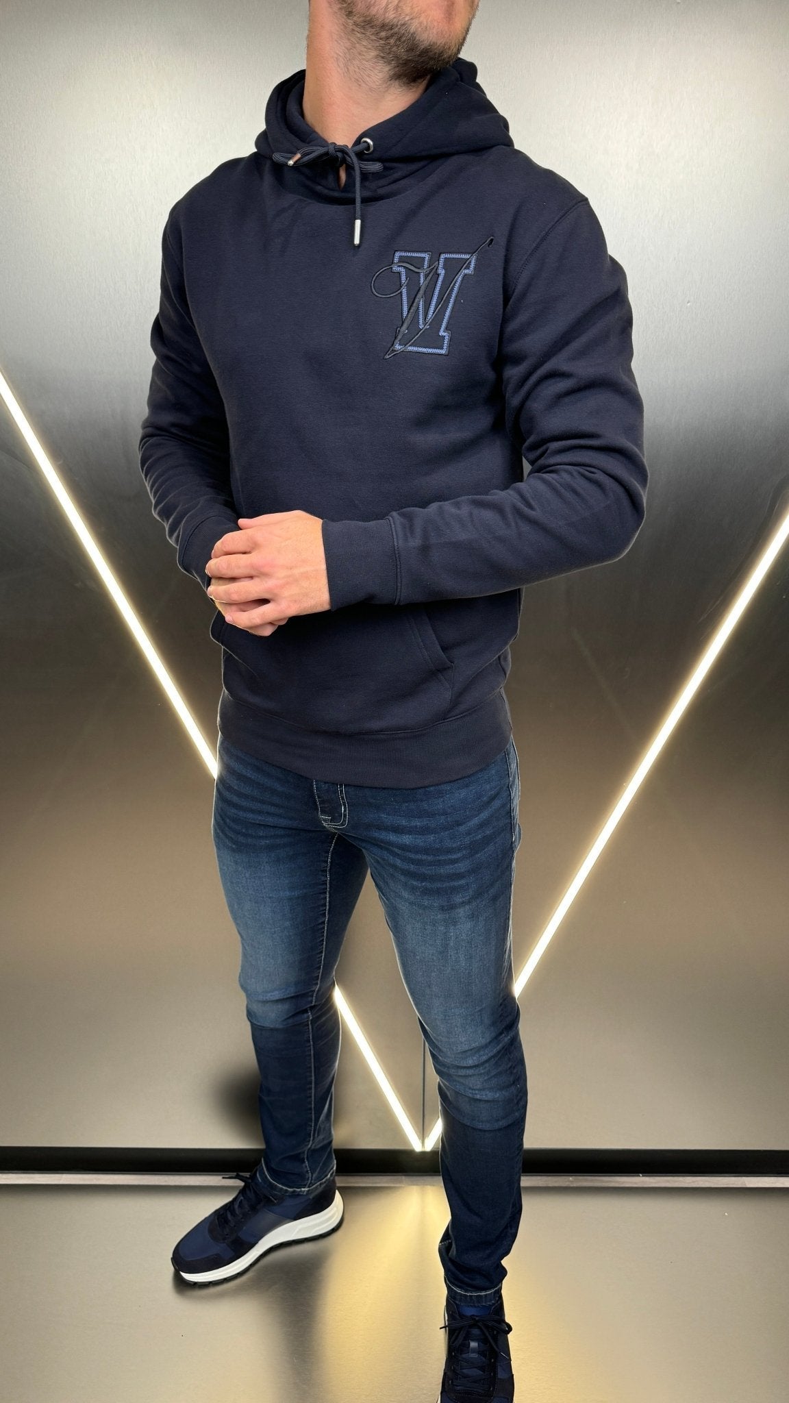 Varsity Luxe Hoodie - Navy (DISPATCH 18/10/24) - Vincentius