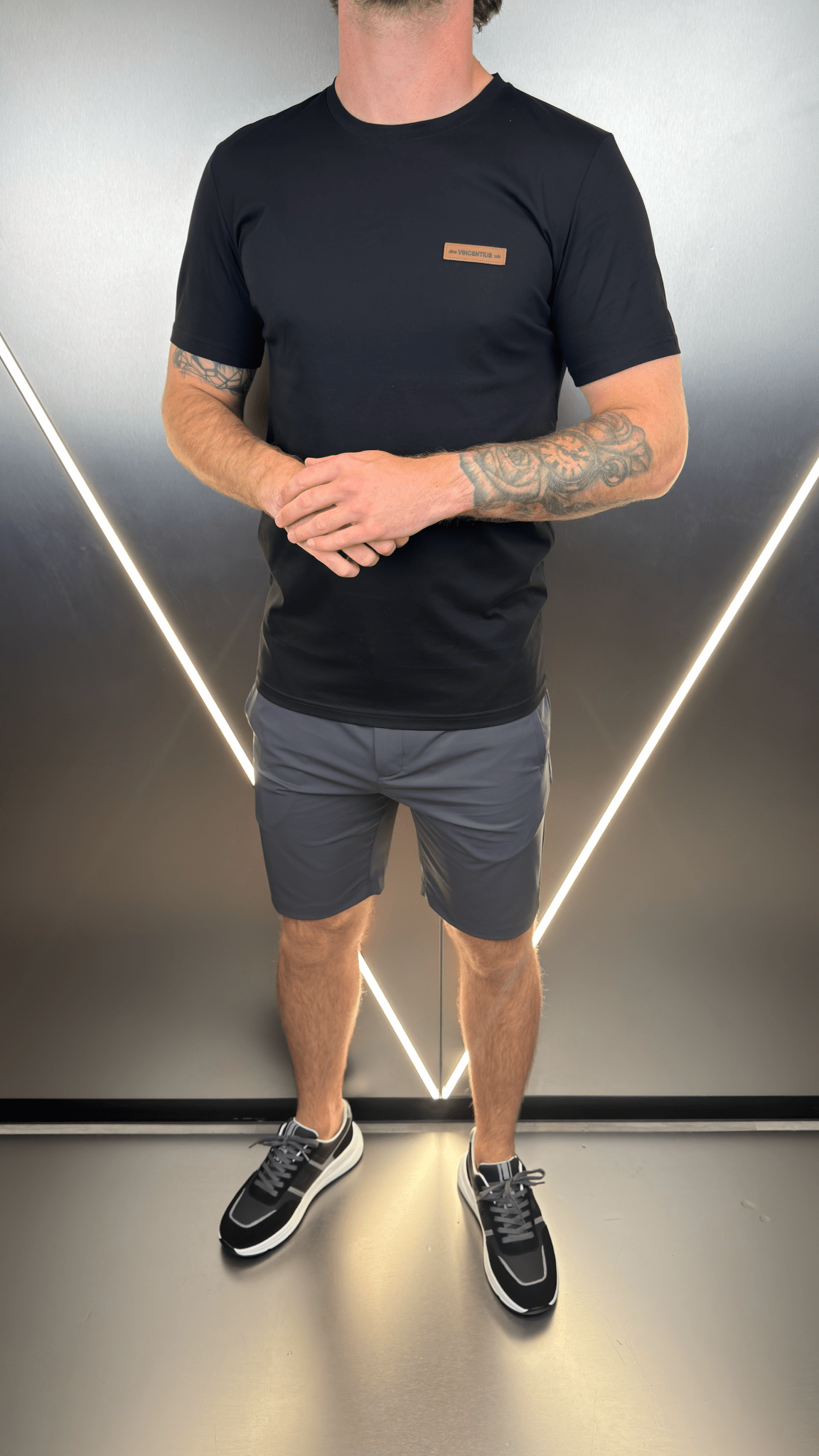Vincentius Leather logo T-Shirt - Black - Vincentius