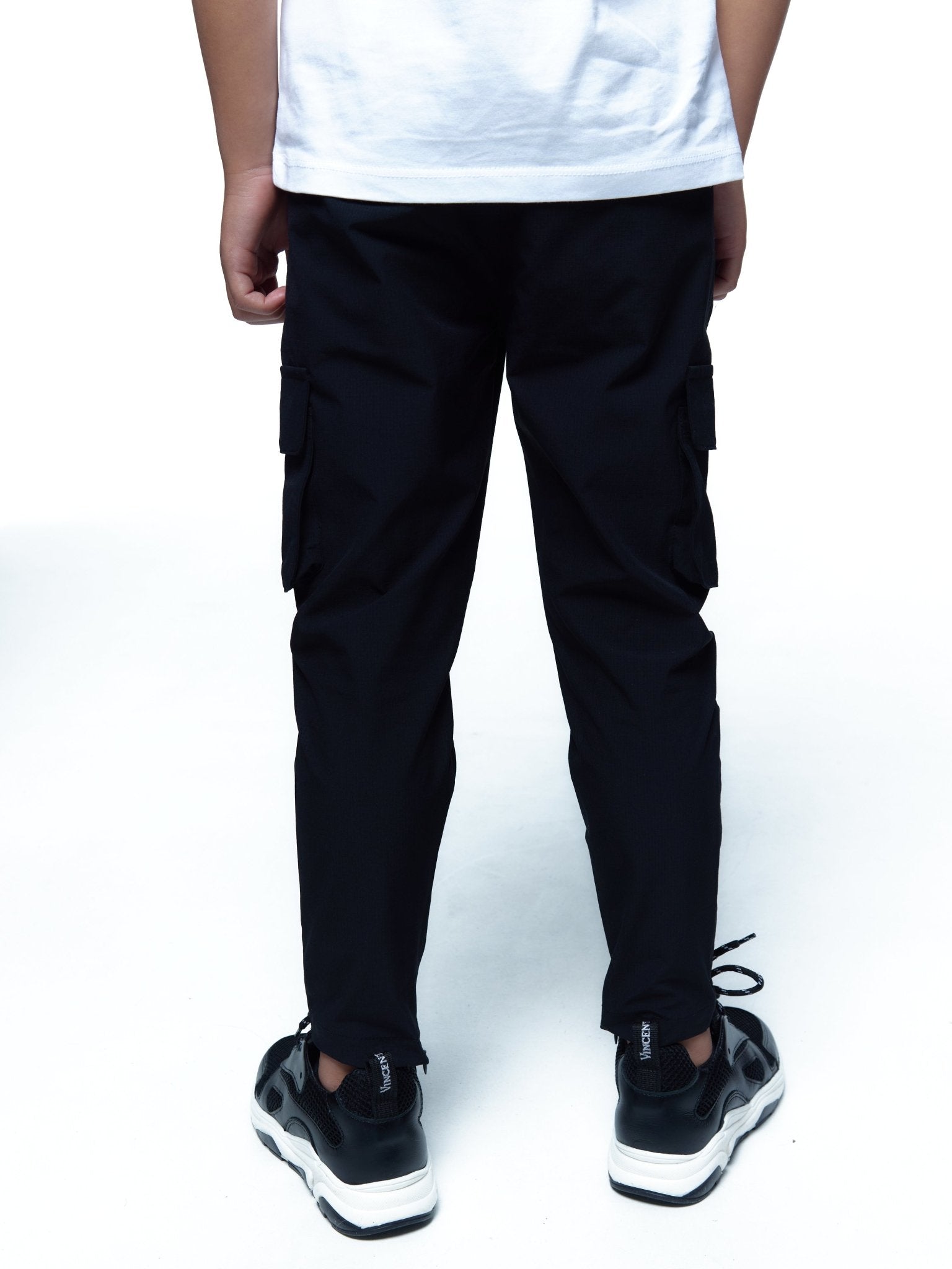 Boy's Black Technical Cargo Pant - Vincentius