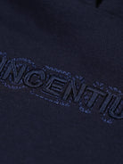 Boy's Double Embroidery Luxe Hoodie - Navy - Vincentius