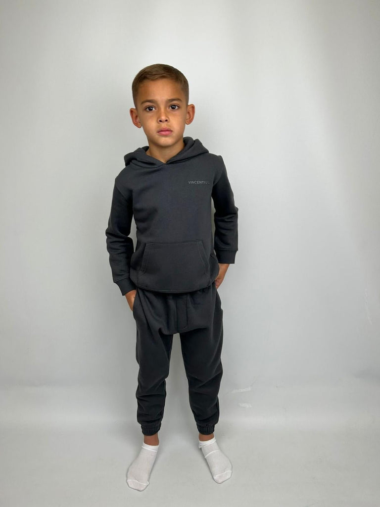 Boy's Every Day Tracksuit - Charcoal - Vincentius