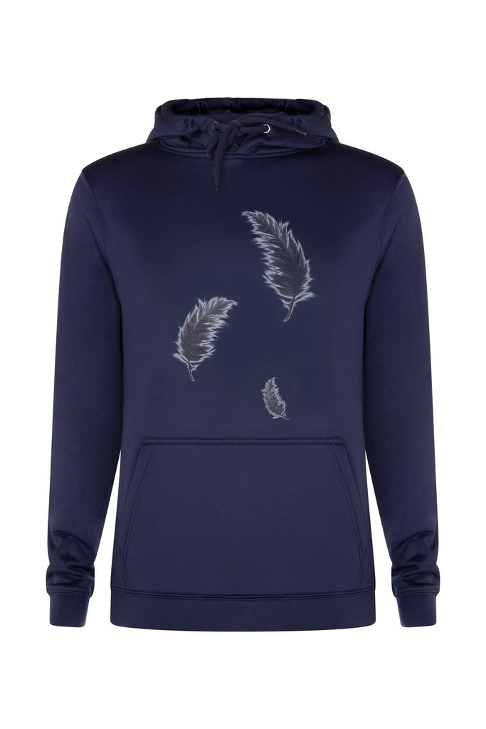Boy's Luxe Black Feather Navy Hoodie - Vincentius