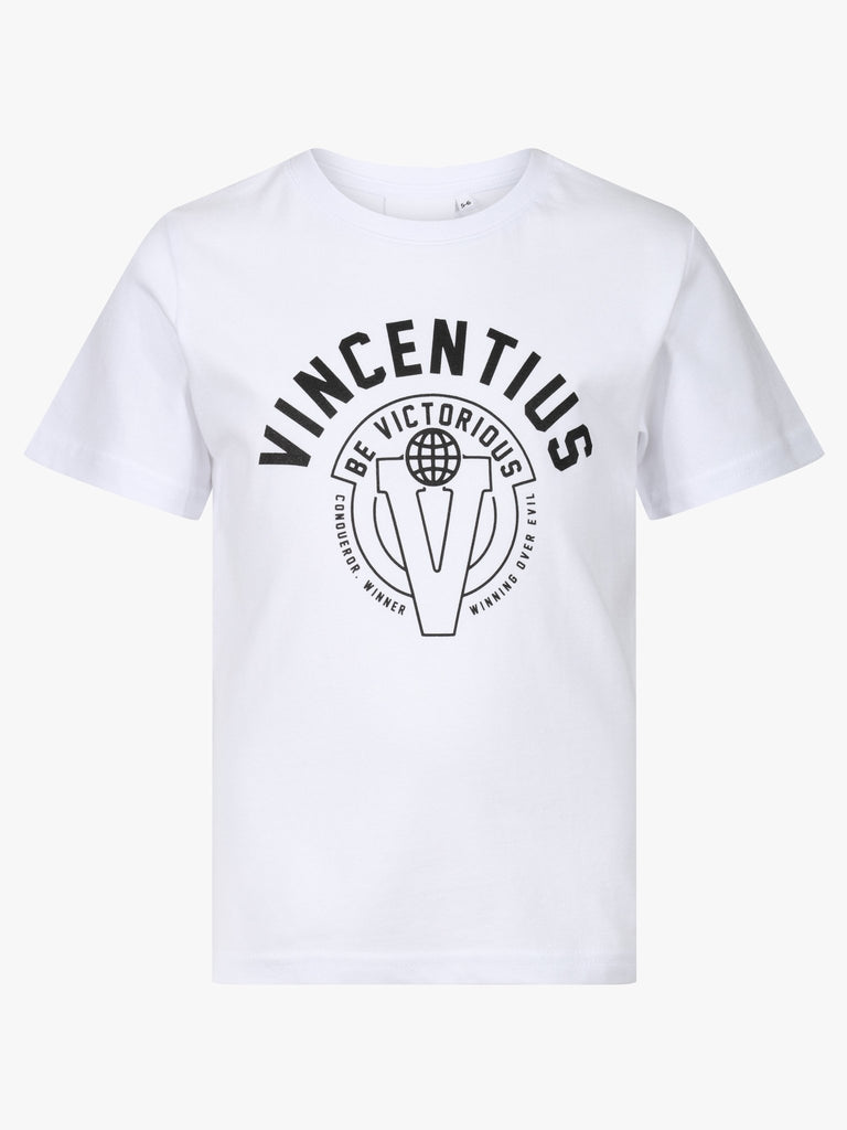 Boy's Luxe Crest T-Shirt - White - Vincentius