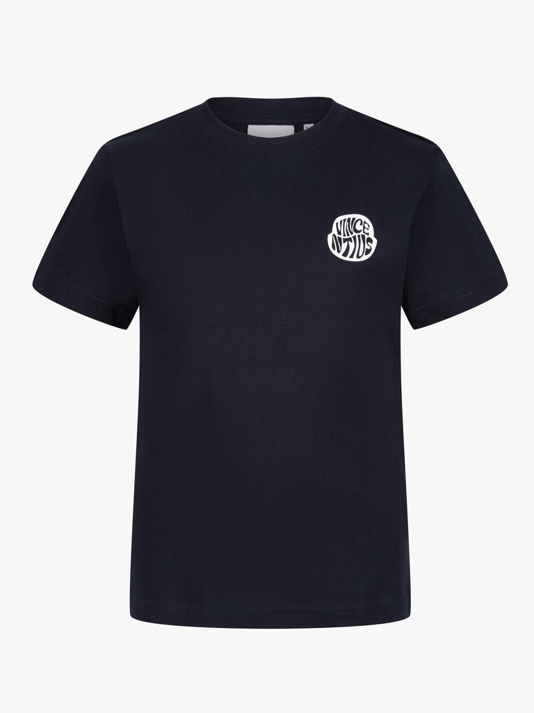 Boy's Luxe Groovy T-Shirt - Navy - Vincentius