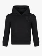 Boy's Monogram Luxe Hoodie - Black - Vincentius