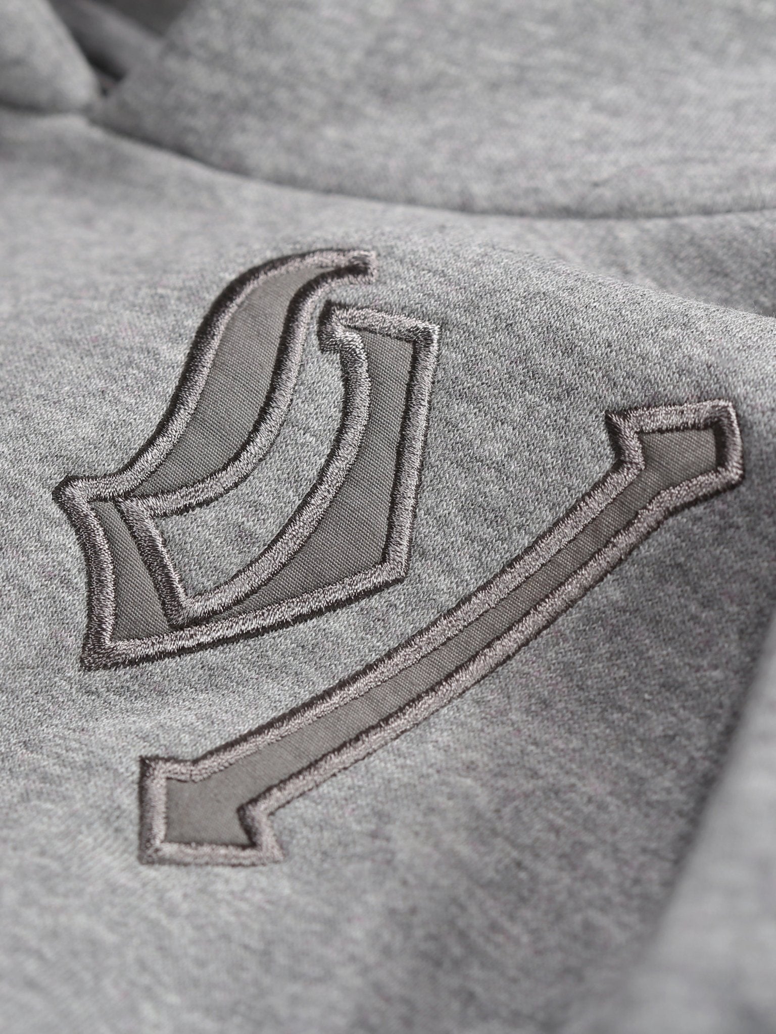 Boy's Monogram Luxe Hoodie - Grey - Vincentius