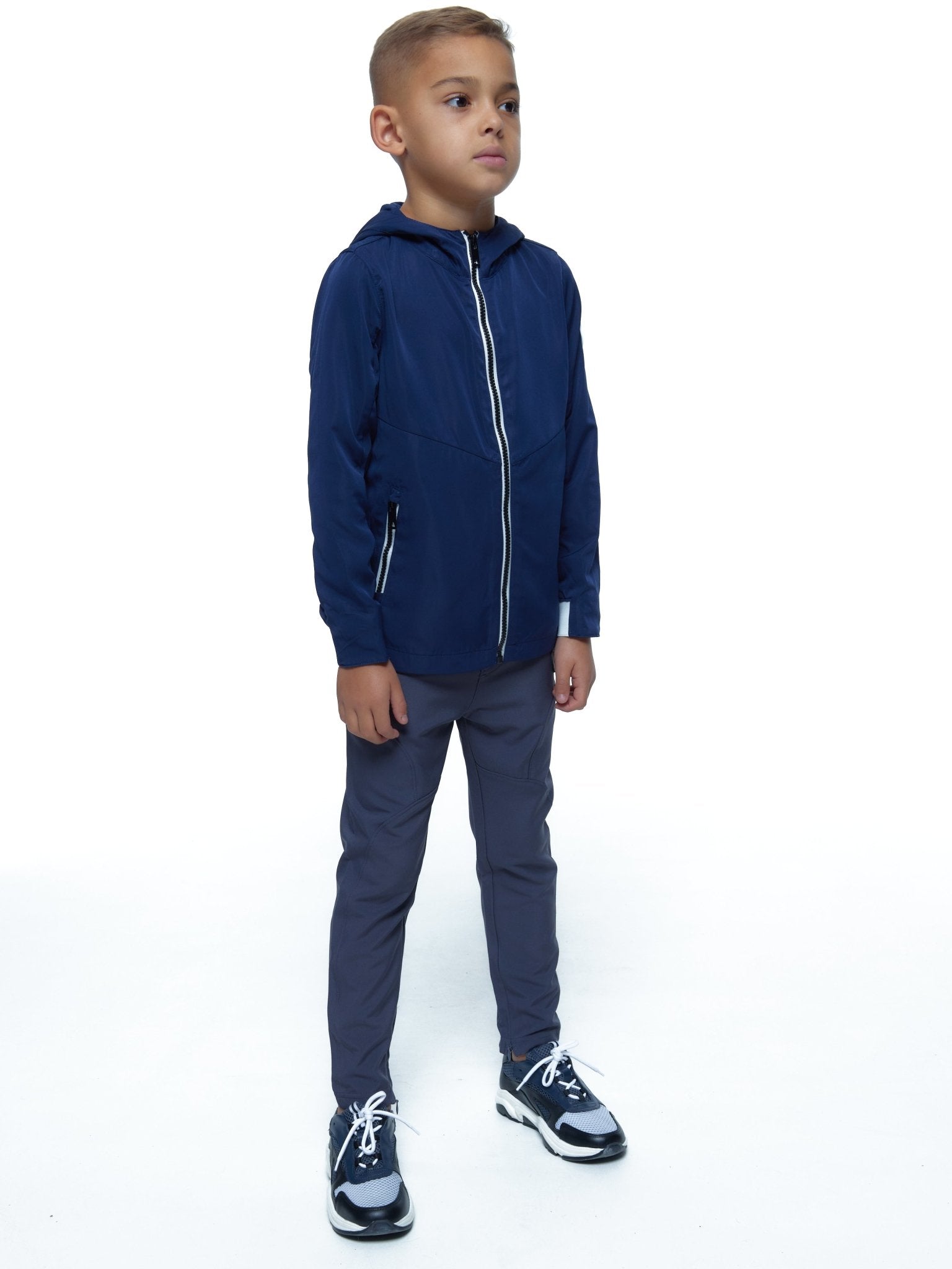 Boy's Navy Active Windbreaker - Vincentius