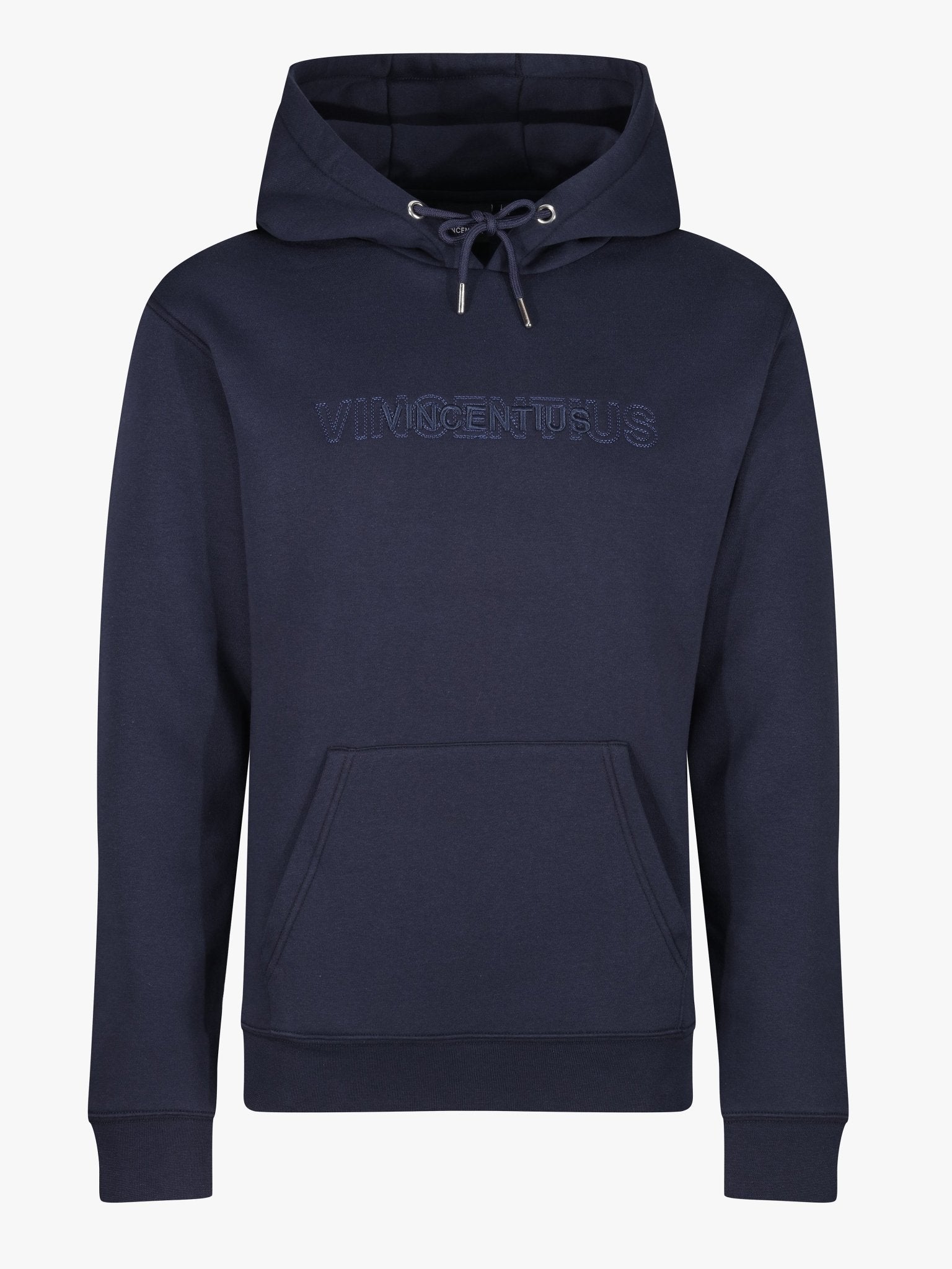 Double Embroidery Luxe Hoodie - Navy - Vincentius