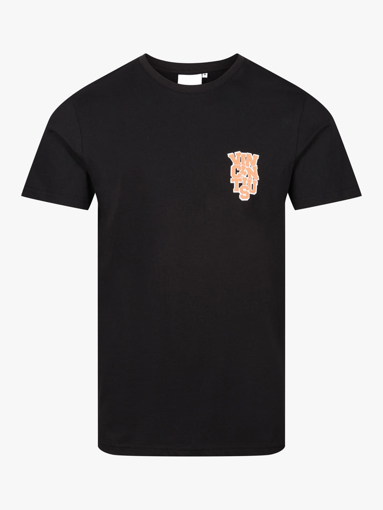 Luxe College T-Shirt - Black & Orange - Vincentius