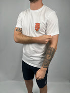 Luxe College T-Shirt - White & Orange - Vincentius