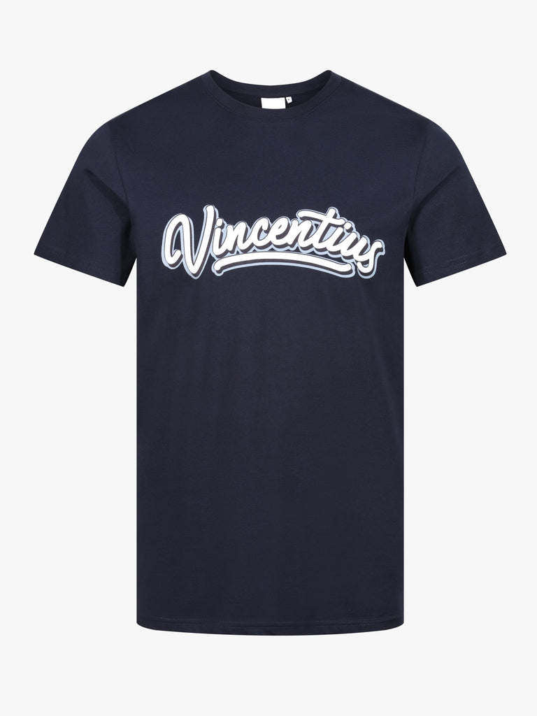 Luxe Graffiti T-Shirt - Navy - Vincentius