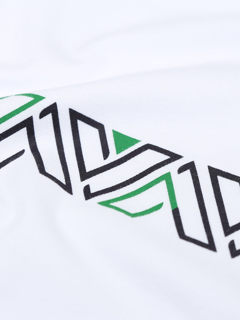 Luxe V Line T-Shirt - White & Green - Vincentius