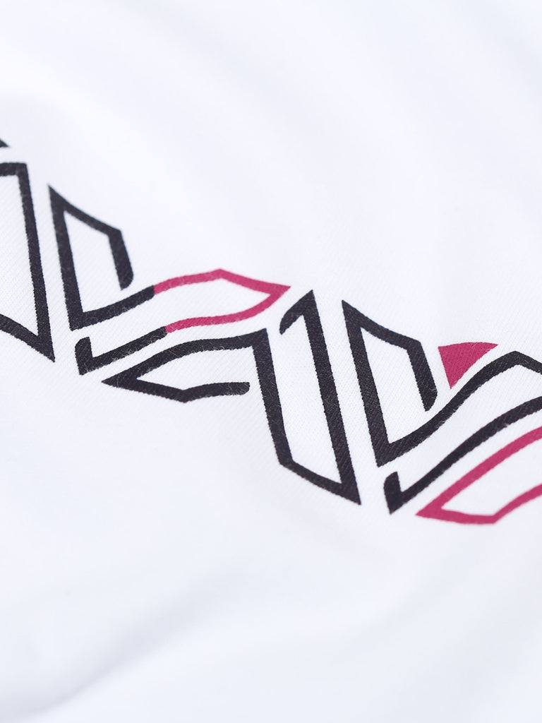 Luxe V Line T-Shirt - White & Pink - Vincentius