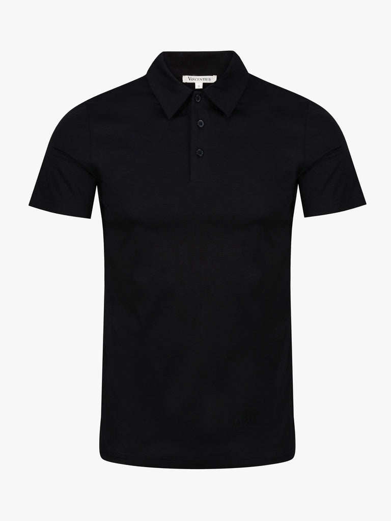 Luxury Black Polo Shirt - Vincentius