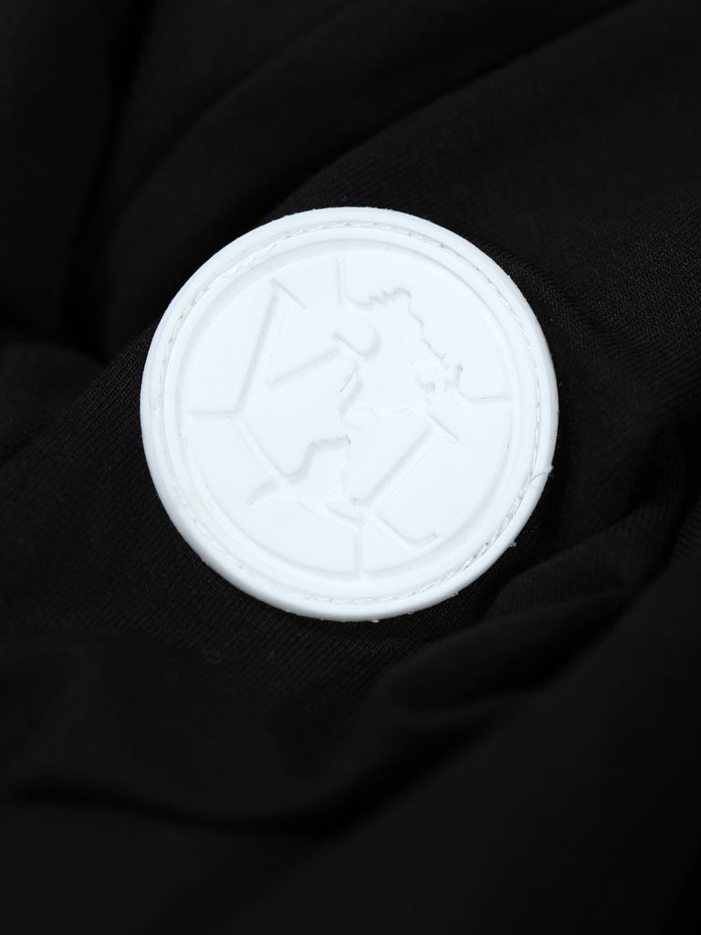 Luxury Black/White Badge Hoodie - Vincentius