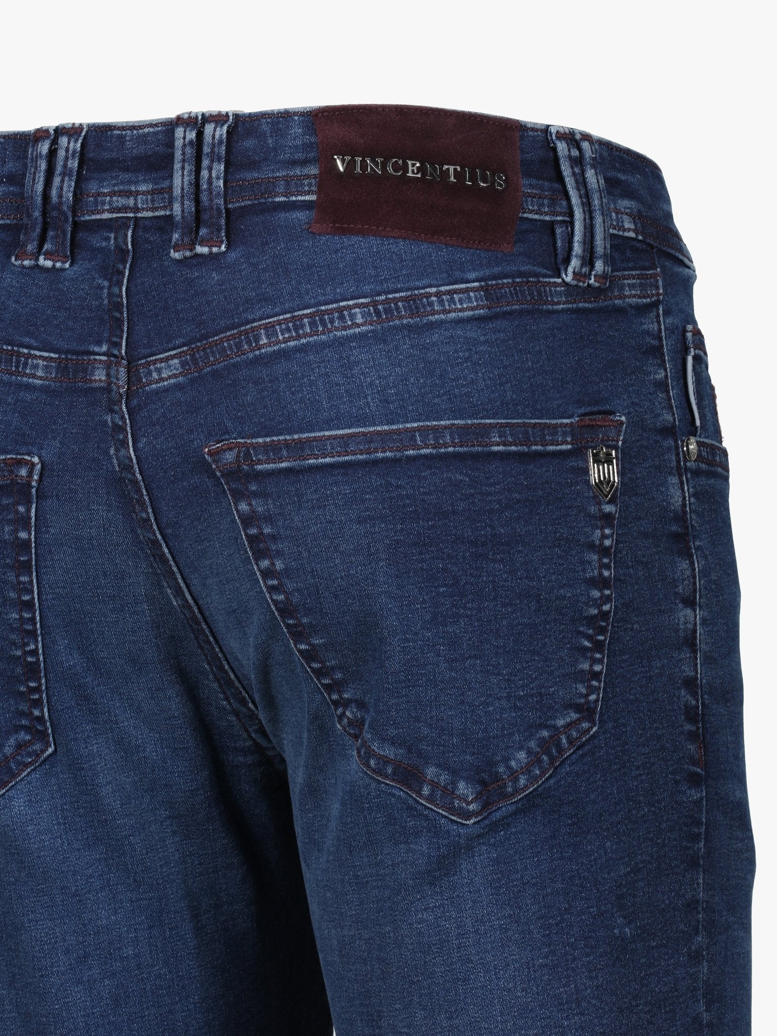 Luxury Edition Tailored Fit Jeans - Dark Blue/Grape Patch - Vincentius