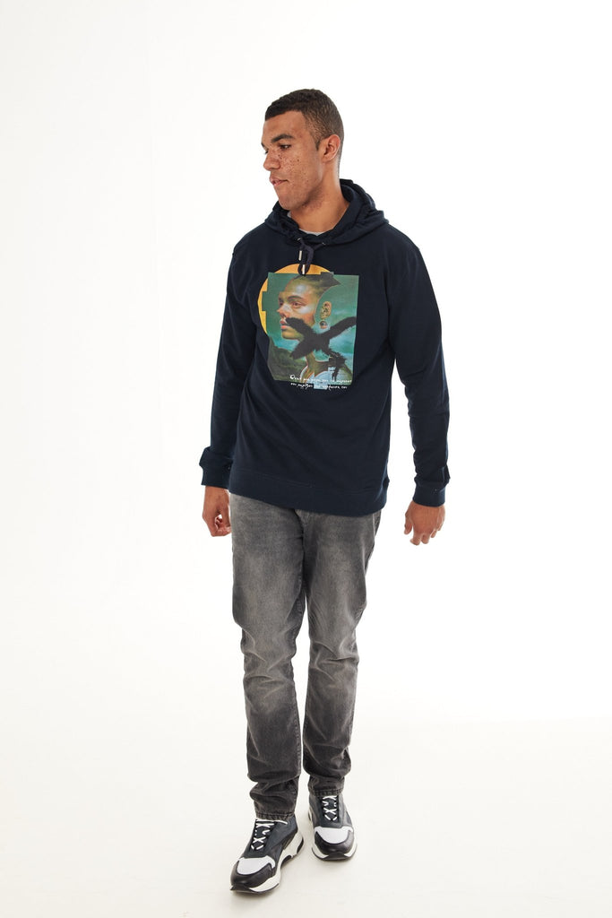 Luxury Navy Aurora Hoodie - Vincentius