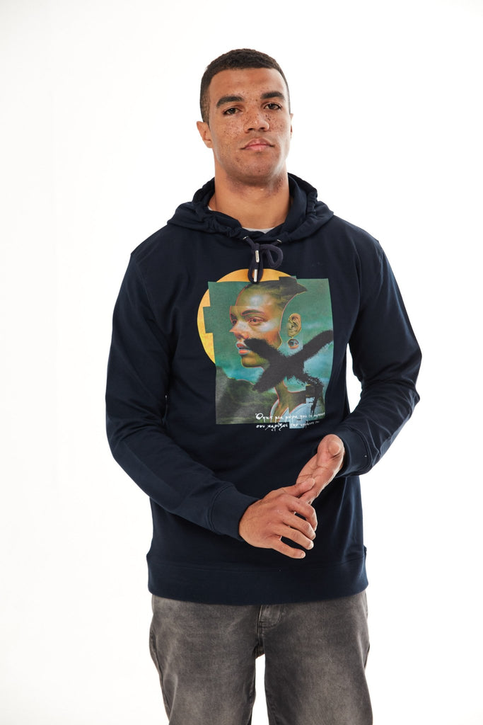 Luxury Navy Aurora Hoodie - Vincentius