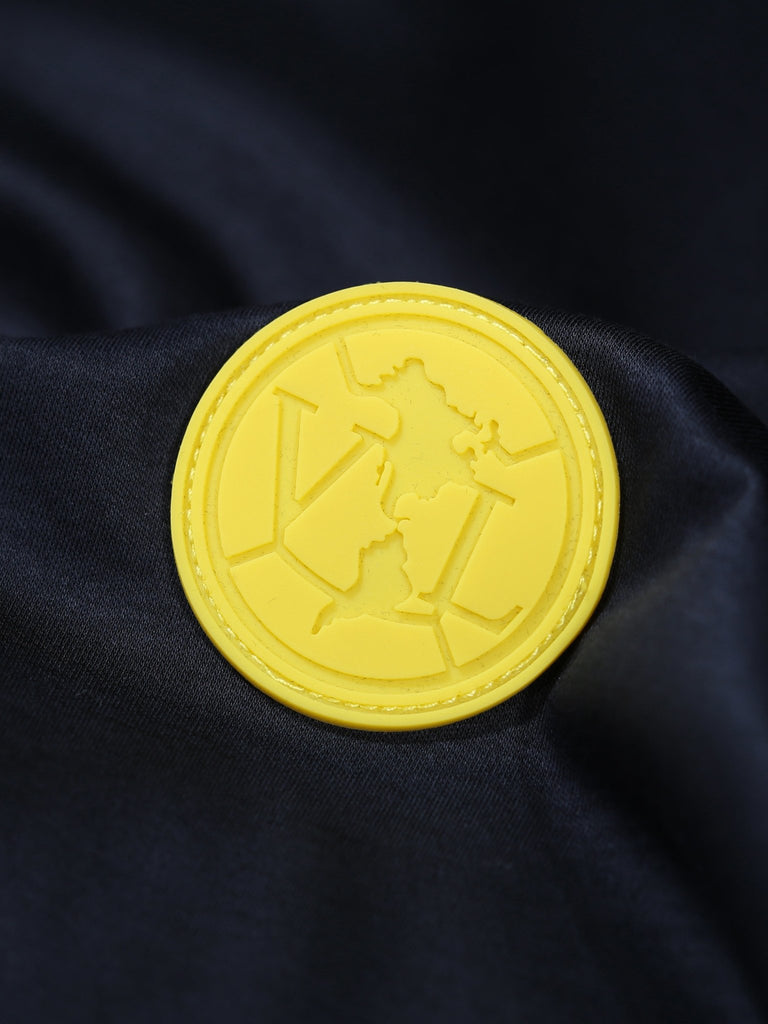 Luxury Navy & Yellow Badge T-Shirt - Vincentius