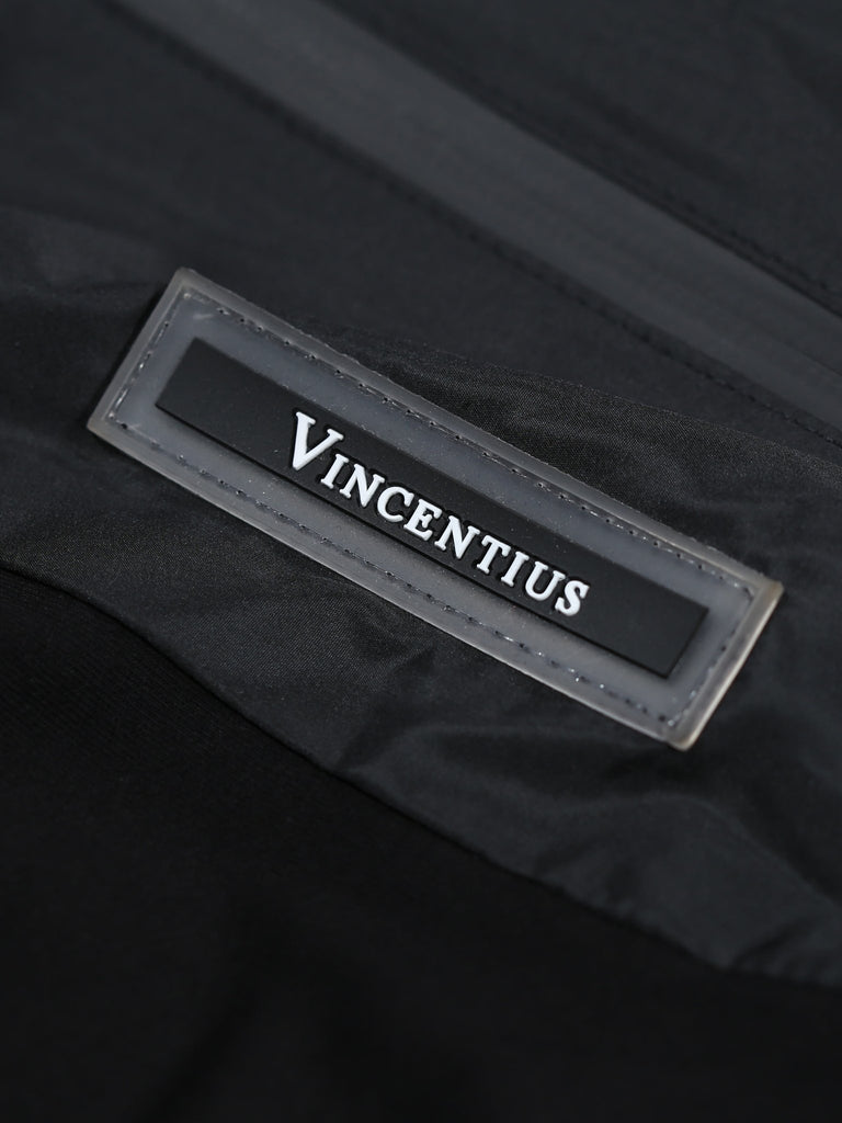 Men’s Black Half Nylon Panel Jacket - Vincentius