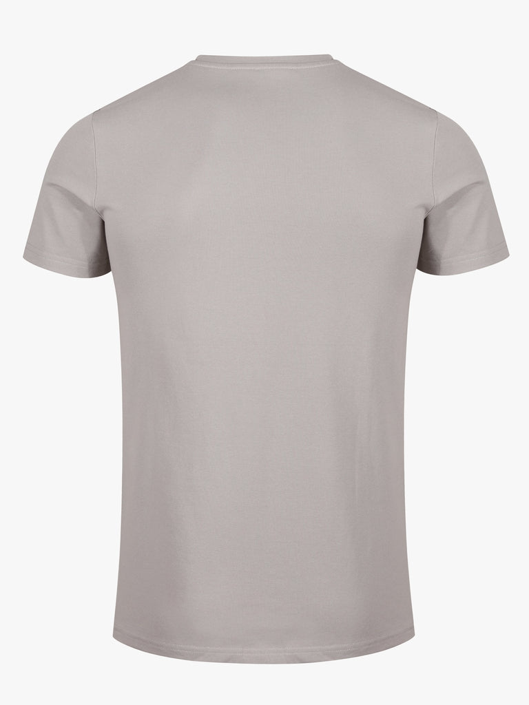 Mercerised Pique Panel T-Shirt - Ice Grey - Vincentius
