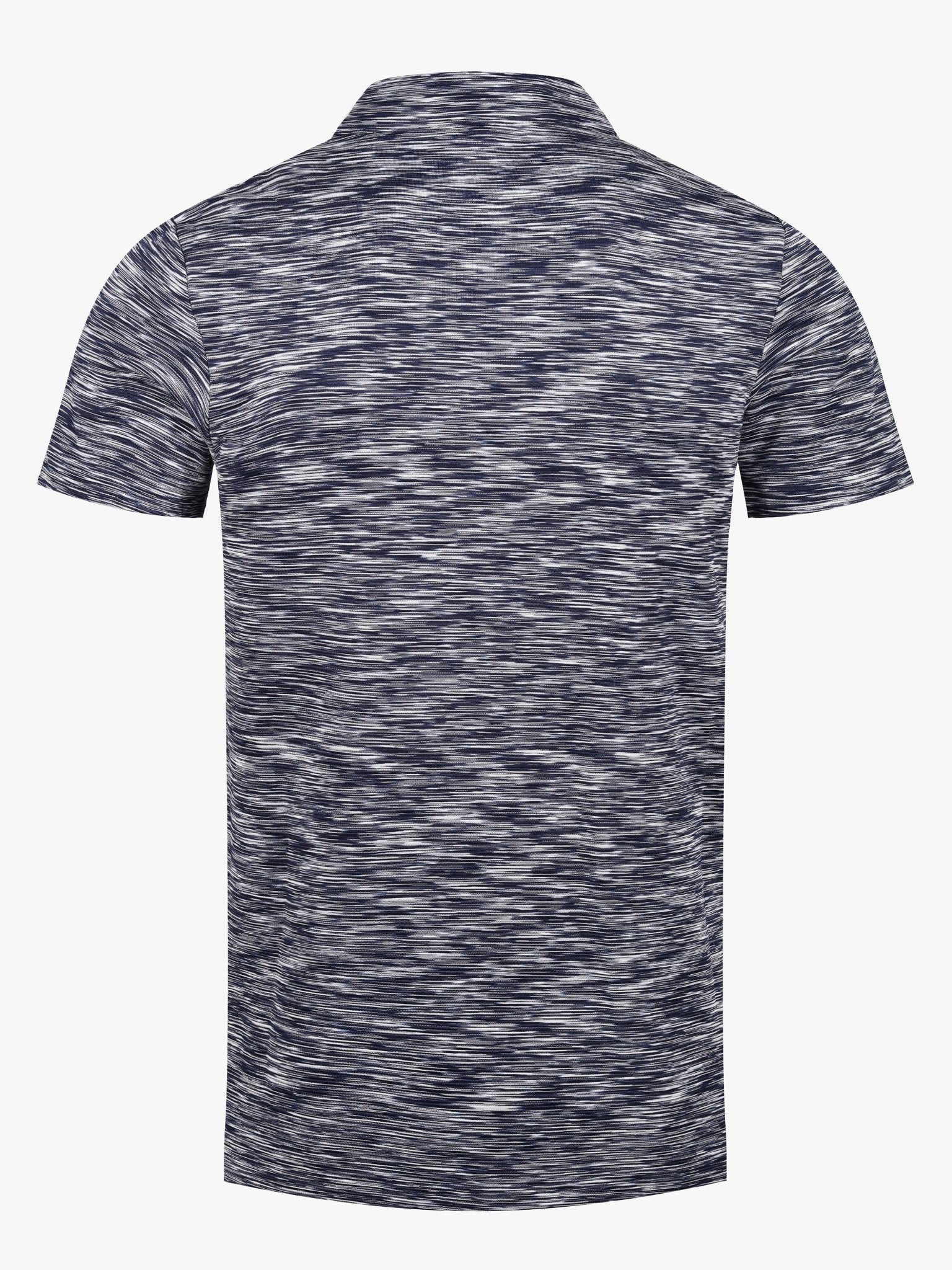 Space Dye Polo T Shirt Navy - Vincentius